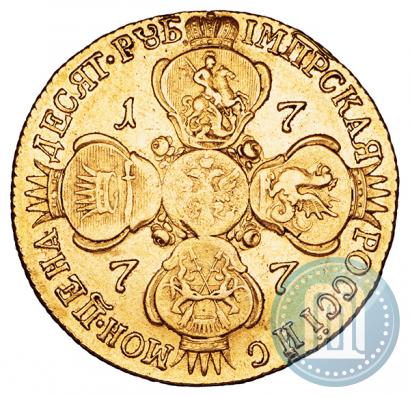 Picture 10 roubles 1777 year СПБ 