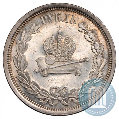Picture 1 rouble 1883 year ЛШ "On the Coronation of Emperor Alexander III"