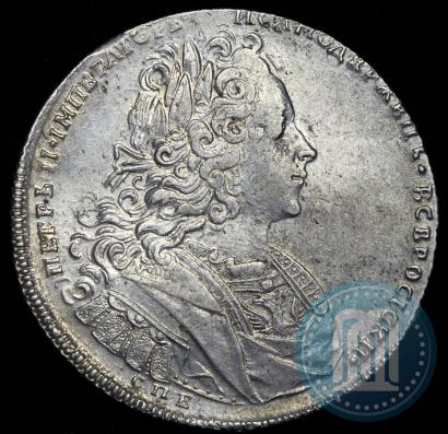 Фото 1 рубль 1727 года СПБ "Петербургский тип"