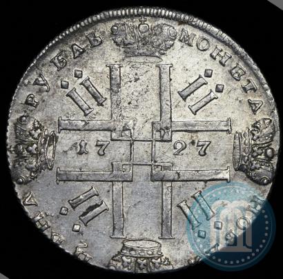 Фото 1 рубль 1727 года СПБ "Петербургский тип"