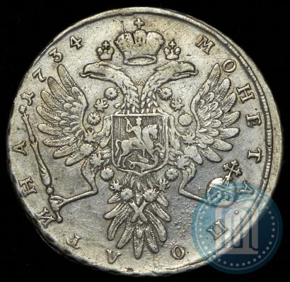 Picture Poltina 1734 year  "Type of 1734"