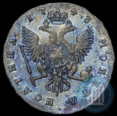 Picture Poltina 1743 year СПБ "Bust-length portrait"