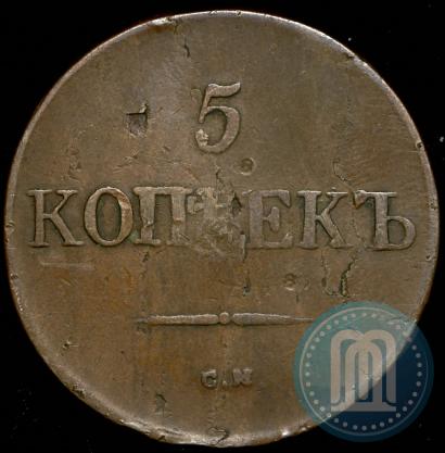 Picture 5 kopecks 1831 year СМ 