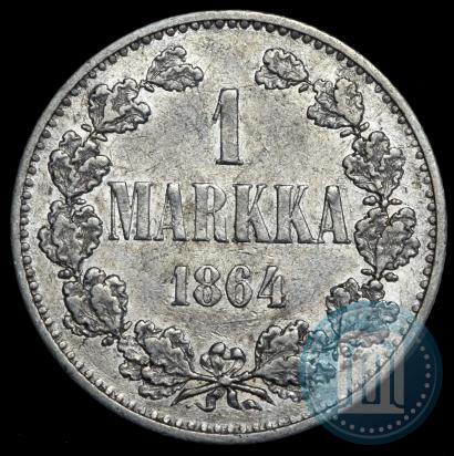 Picture 1 markka 1864 year S 