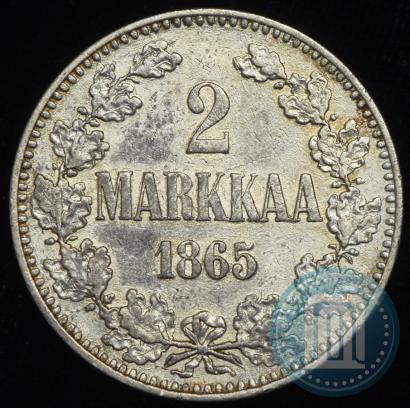 Picture 2 markkaa 1865 year S 