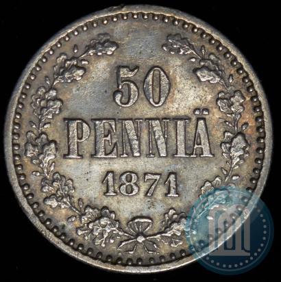 Фото 50 пенни 1871 года S 