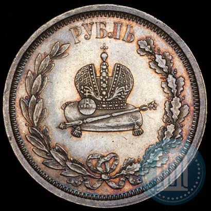 Picture 1 rouble 1883 year ЛШ "On the Coronation of Emperor Alexander III"