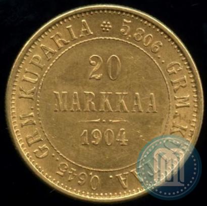 Picture 20 markkaa 1904 year L 