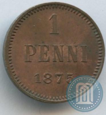 Picture 1 penni 1875 year  