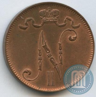Picture 5 pennia 1908 year  