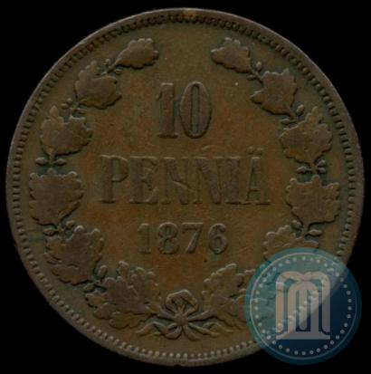 Фото 10 пенни 1876 года  
