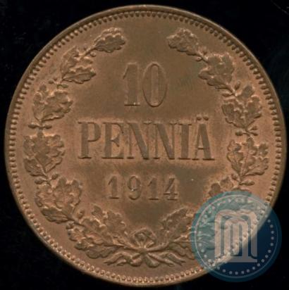 Picture 10 pennia 1914 year  