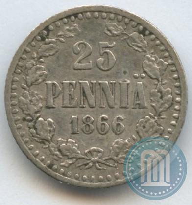 Picture 25 pennia 1866 year S 