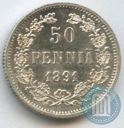 Фото 50 пенни 1891 года L 