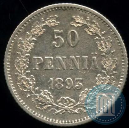 Picture 50 pennia 1893 year L 