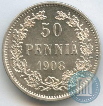 Фото 50 пенни 1908 года L 