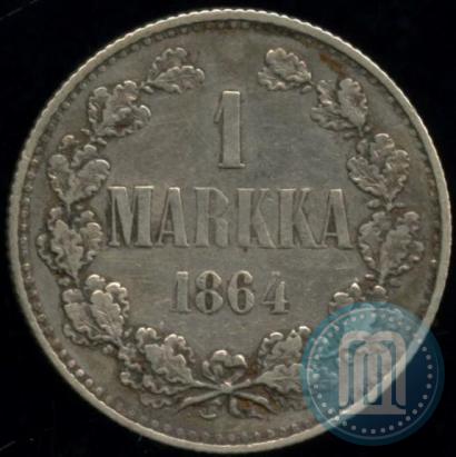 Picture 1 markka 1864 year S 