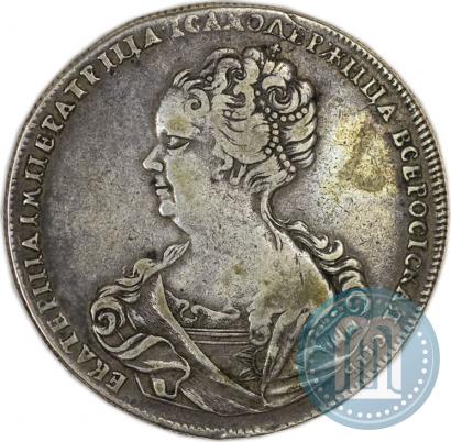 Фото 1 рубль 1725 года СПБ "Петербургский тип, портрет влево"