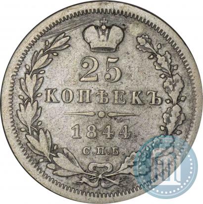 Фото 25 копеек 1844 года СПБ-КБ 