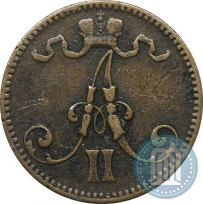 Picture 5 pennia 1865 year  