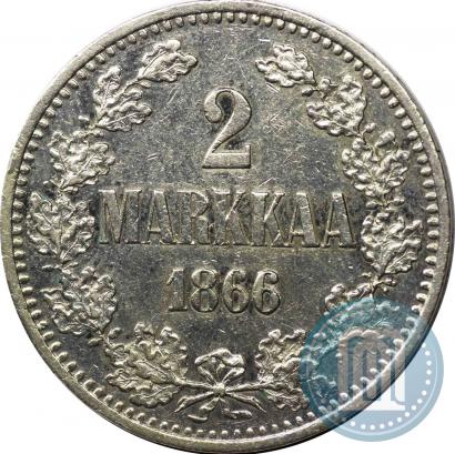 Picture 2 markkaa 1866 year S 