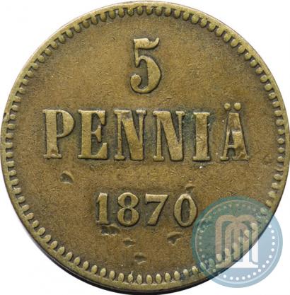 Picture 5 pennia 1870 year  