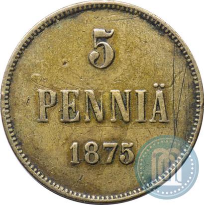 Picture 5 pennia 1875 year  