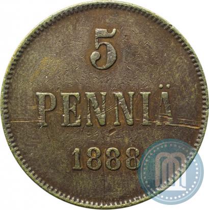 Picture 5 pennia 1888 year  