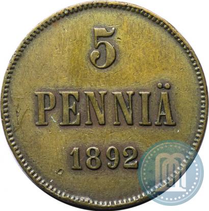 Фото 5 пенни 1892 года  