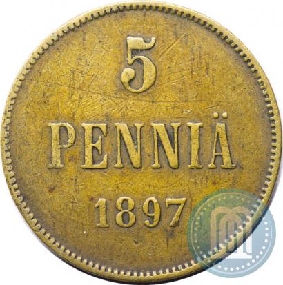 Фото 5 пенни 1897 года  