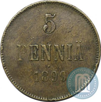Picture 5 pennia 1899 year  