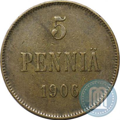 Picture 5 pennia 1906 year  