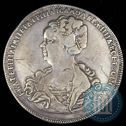 Picture 1 rouble 1725 year СПБ "Petersburg type, portrait turned to the left"