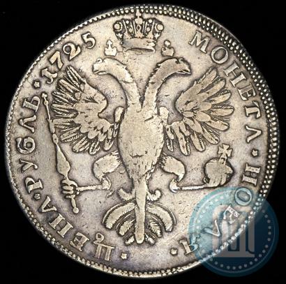 Picture 1 rouble 1725 year СПБ "Petersburg type, portrait turned to the left"