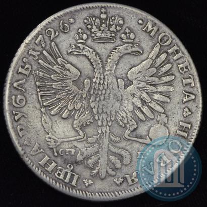 Picture 1 rouble 1726 year СПБ "Petersburg type, portrait turned to the left"