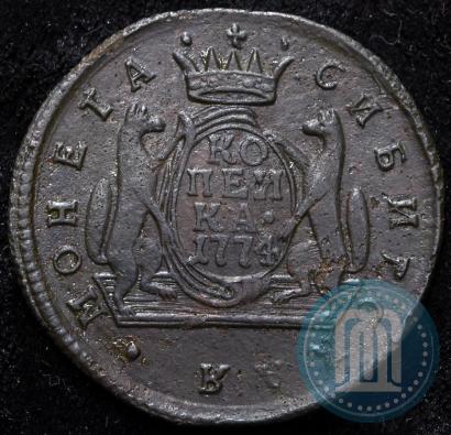 Фото 1 копейка 1774 года КМ 
