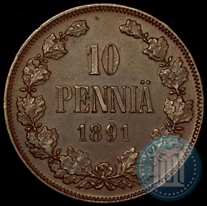 Picture 10 pennia 1891 year  