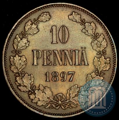 Picture 10 pennia 1897 year  