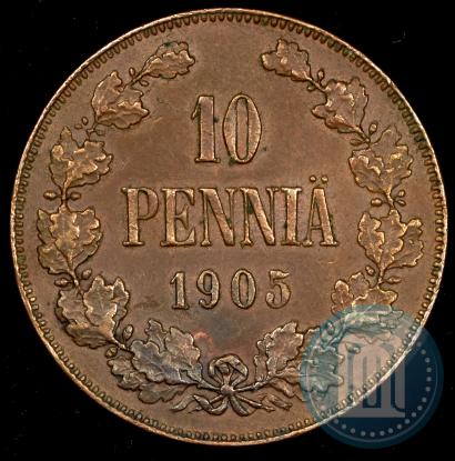 Picture 10 pennia 1905 year  
