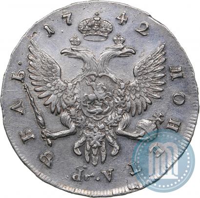 Фото 1 рубль 1742 года СПБ 