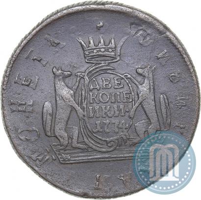 Picture 2 kopecks 1774 year КМ 