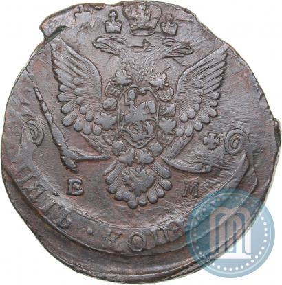 Фото 5 копеек 1784 года ЕМ 