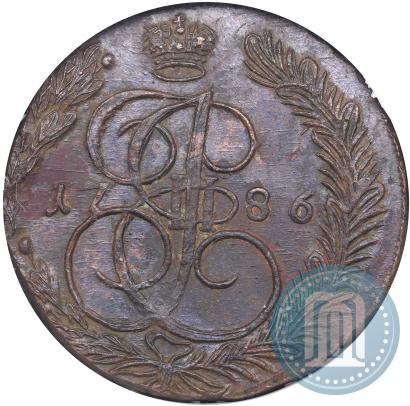 Picture 5 kopecks 1786 year ЕМ 
