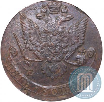 Picture 5 kopecks 1786 year ЕМ 