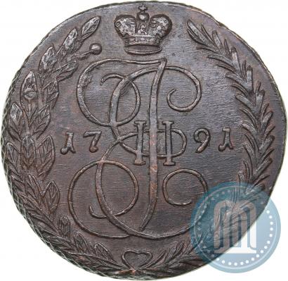 Picture 5 kopecks 1791 year ЕМ 
