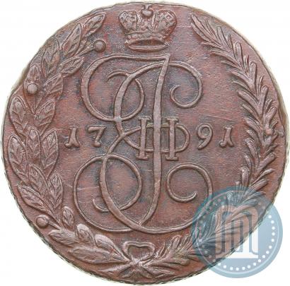 Picture 5 kopecks 1791 year ЕМ 