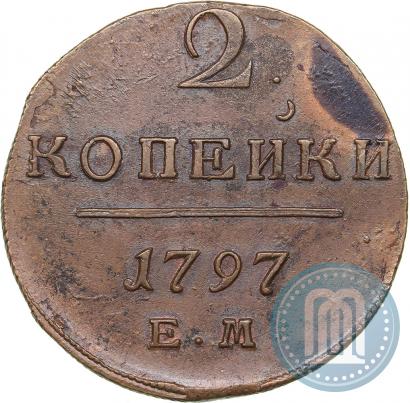 Picture 2 kopecks 1797 year ЕМ 