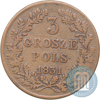 Picture 3 grosze 1831 year KG "Polish uprising"