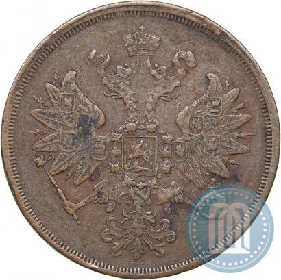 Picture 2 kopecks 1859 year ЕМ 
