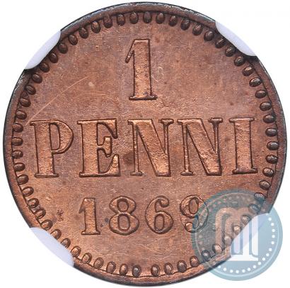 Picture 1 penni 1869 year  